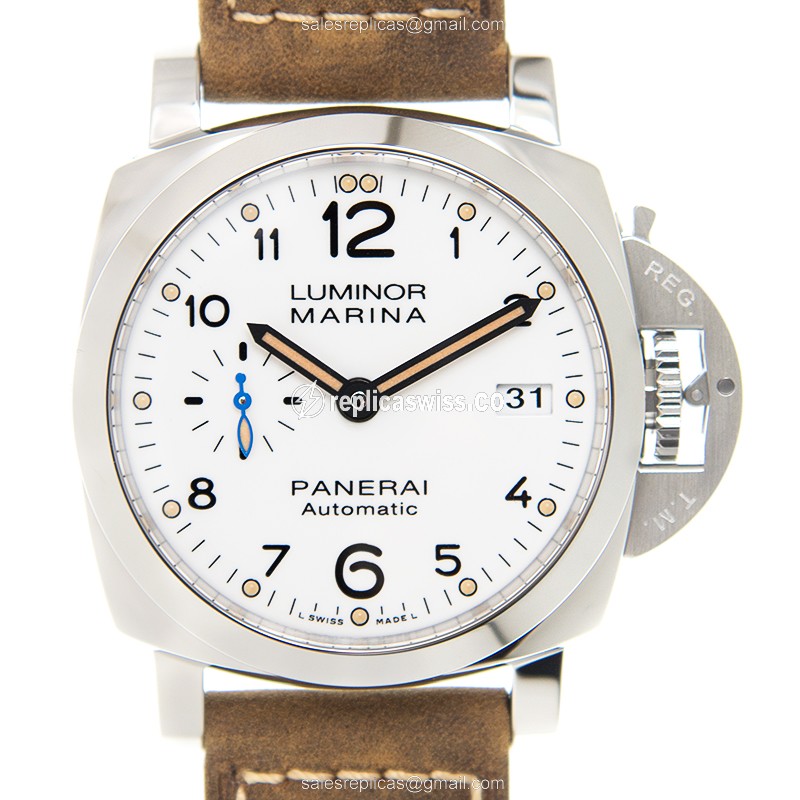 Exquisite Panerai PAM01523 LUMINOR Replica with White Dial & Automatic Movement, Crafted in Steel