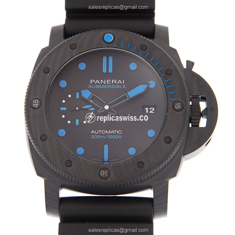 Exquisite Panerai PAM01616 Replica with Automatic Movement Carbon Fiber Case, Black Dial &