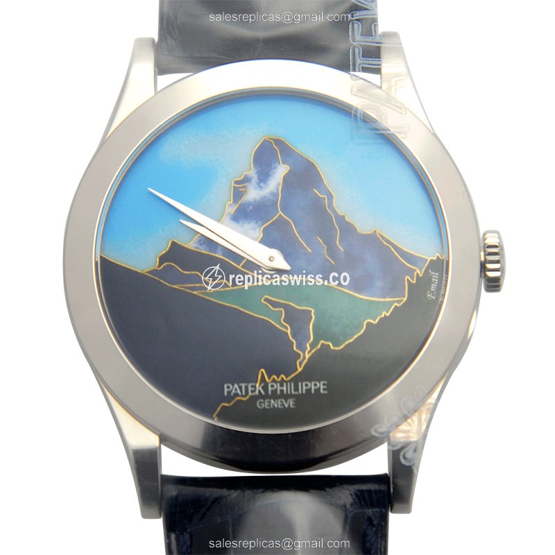 Exquisite Patek Philippe 5089G-030 Replica with Blue Dial 18kt Gold Case, Automatic Movement