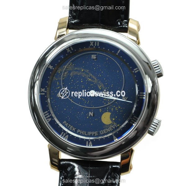 Exquisite Patek Philippe 5102PR-001 Grand Complications Replica, Automatic Movement, Blue Dial, 950