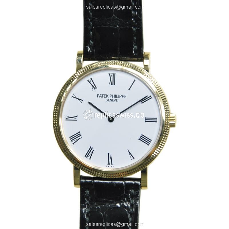 Exquisite Patek Philippe 5120J-001 Replica with White Dial 18kt Gold Case Watch