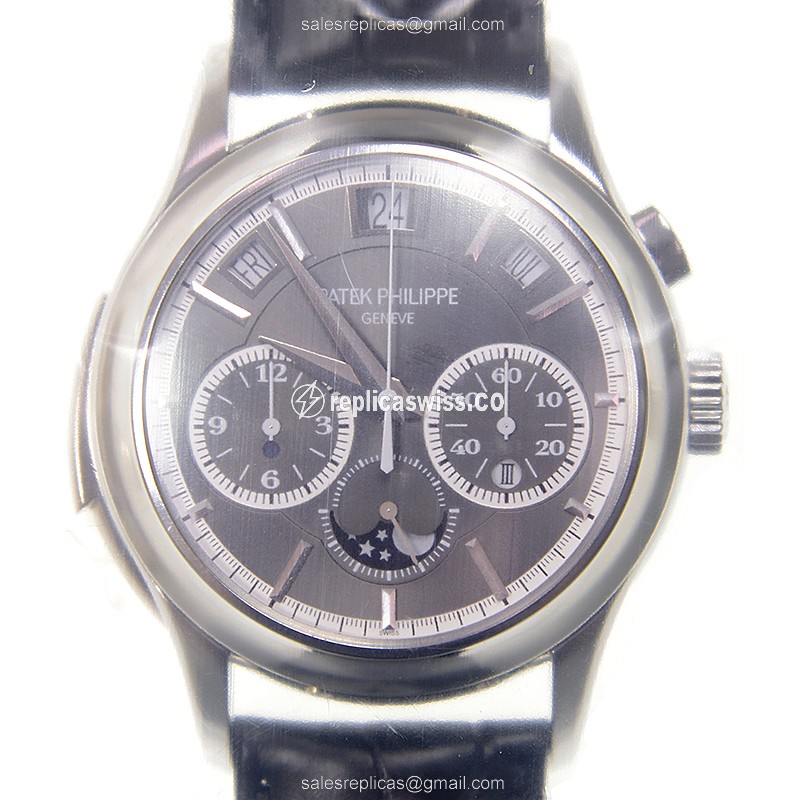 Exquisite Patek Philippe 5208P-001 Grand Complications Replica in Gray Dial & Platinum Case Watch