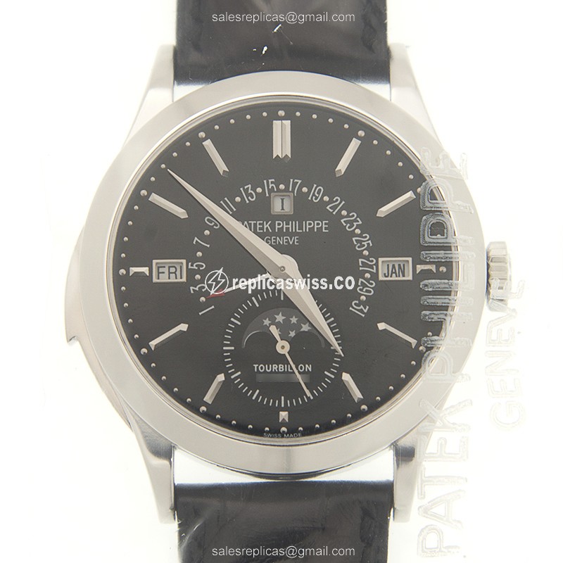 Exquisite Patek Philippe 5216P-001 Grand Complication Manual Wind Watch | Black Dial | 950 Platinum