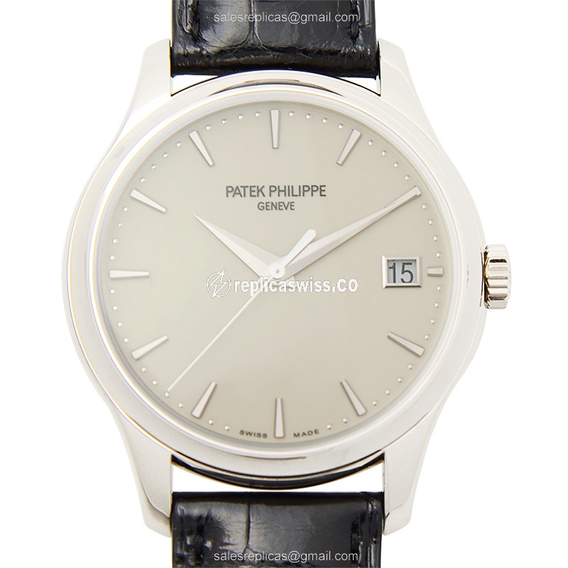 Exquisite Patek Philippe 5227G-001 Calatrava Replica in 18kt Gold Case, Automatic Movement, Silver