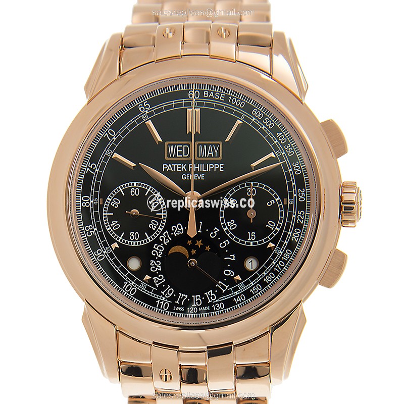 Exquisite Patek Philippe 5270/1R-001 Grand Complications Replica in 18kt Rose Gold, Manual Wind