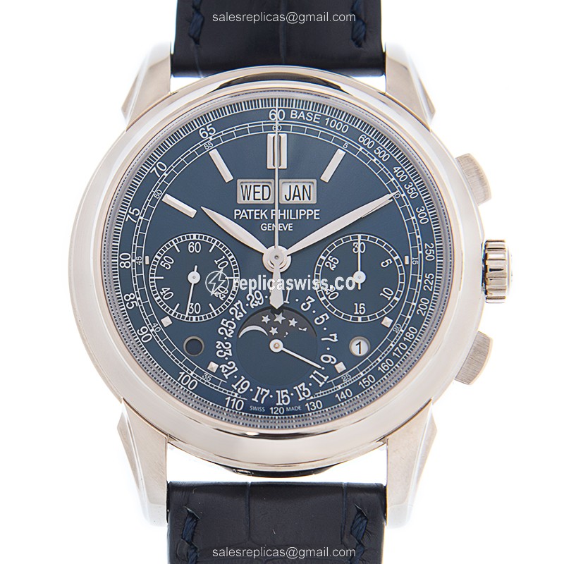 Exquisite Patek Philippe 5270G-019 Replica Watch in 18kt Gold with Blue Dial & Automatic Movement