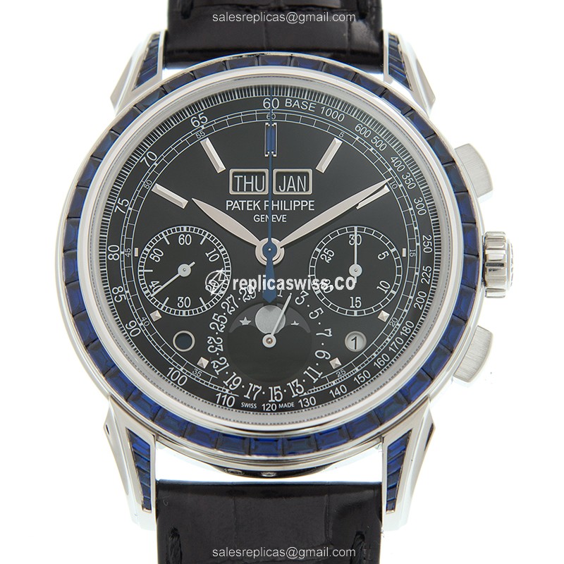 Exquisite Patek Philippe 5271-11P-001 Replica, Manual Wind Movement, 950 Platinum Case & Black