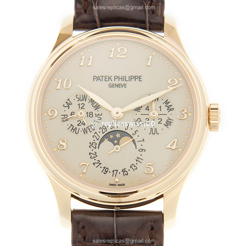 Exquisite Patek Philippe 5327J-001 Replica with White Dial & 18kt Gold Case, Automatic Movement