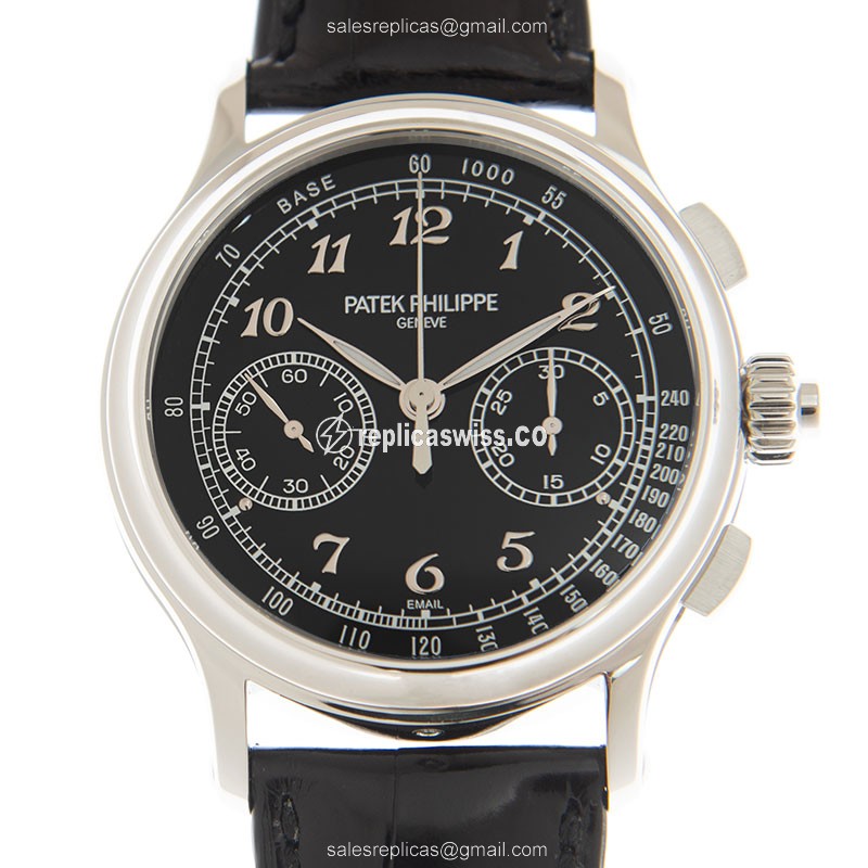 Exquisite Patek Philippe 5370P-001 Replica Watch with Manual Wind Movement & Black Dial on