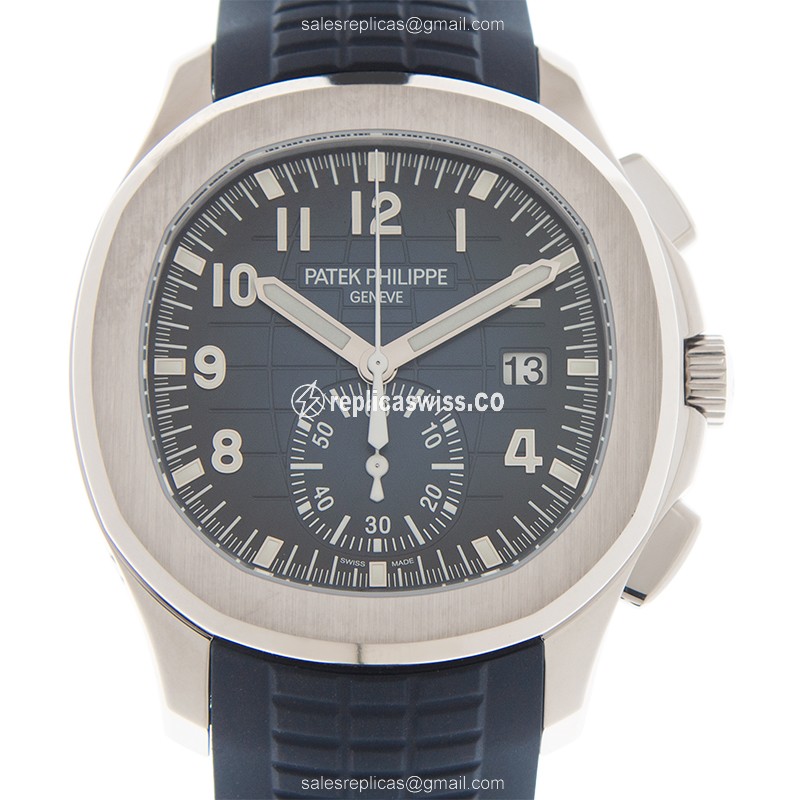 Exquisite Patek Philippe 5968G-001 Aquanaut Replica in 18kt Gold Case, Automatic Movement with Blue