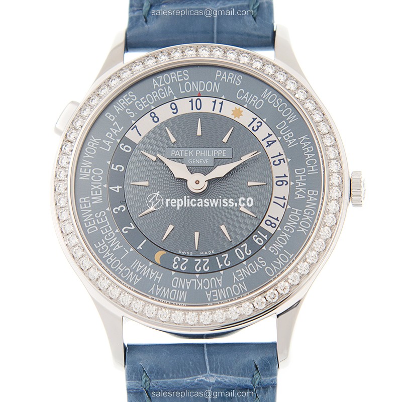 Exquisite Patek Philippe 7130G-014 Replica with Automatic Movement Blue Sapphire Crystal Watch