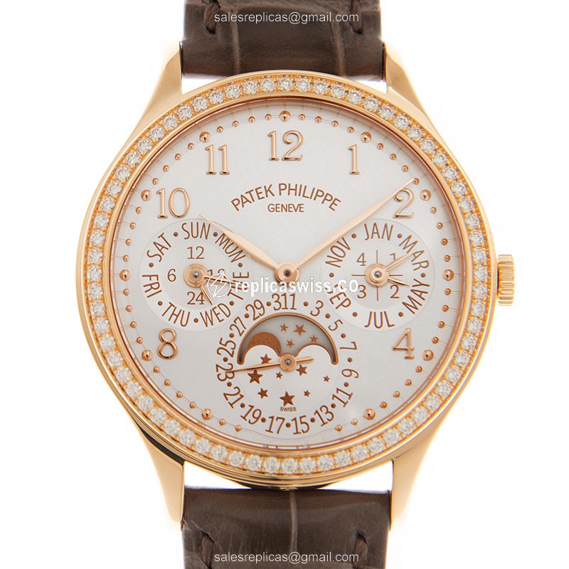 Exquisite Patek Philippe 7140R-001 Grand Complications Replica with White Dial 18kt Rose Gold