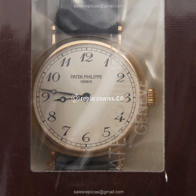 Exquisite Patek Philippe 7200R-001 Calatrava Replica in 18kt Rose Gold with Beige Dial & Automatic