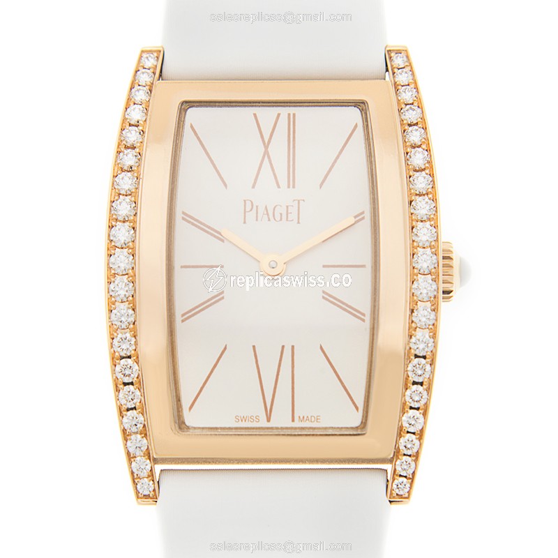 Exquisite Piaget Limelight Replica with White Quartz 18kt Rose Gold Case Watch
