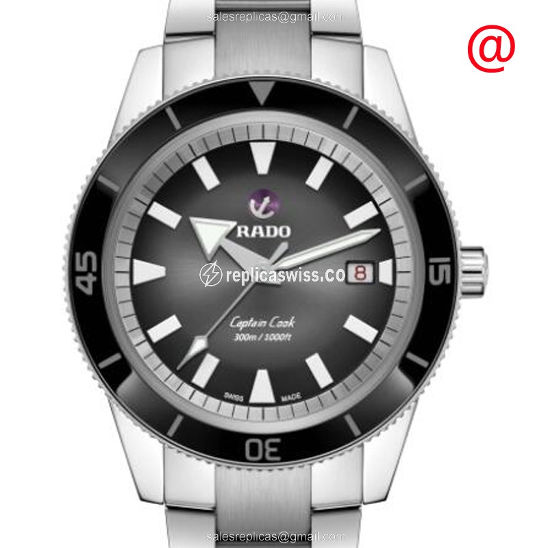 Exquisite Rado Captain Cook Replica Watch with Automatic Movement Stylish Black Dial