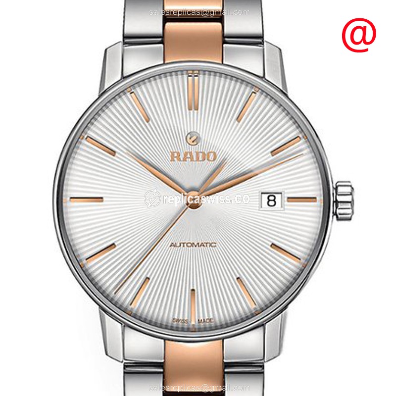Exquisite Rado COUPOLE CLASSIC Automatic Watch with Silver Dial Stainless Steel Case