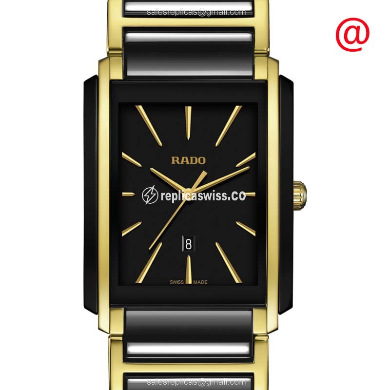 Exquisite Rado Integral R20204162 Replica in Black Ceramic Case Crystal, Quartz Movement Watch