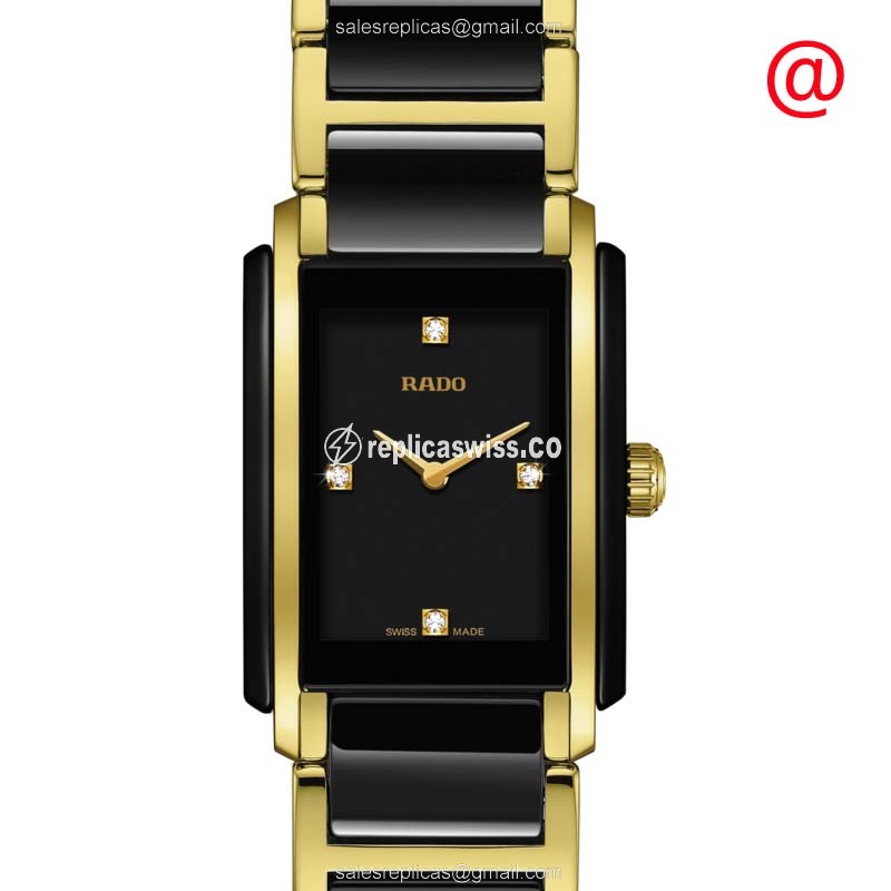 Exquisite Rado R20845712 Replica Watch in Black Ceramic with Precision Quartz Movement