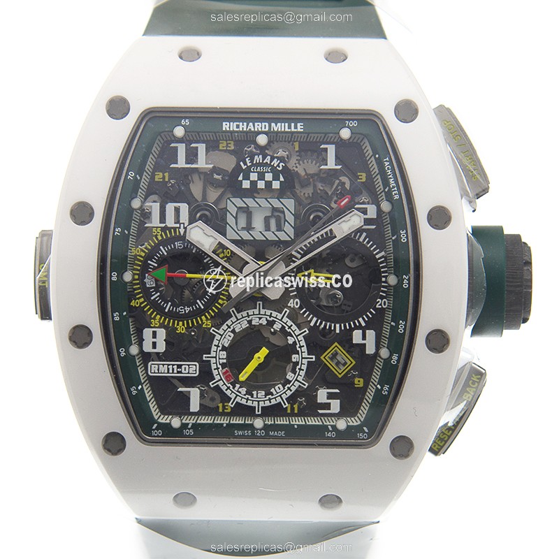 Exquisite Richard Mille RM11-02 LEMANS Replica in Ceramic Case, Automatic Movement, Gray Dial