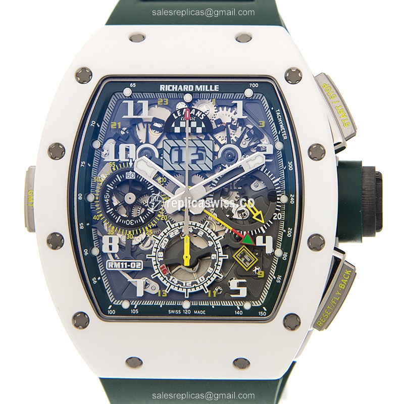 Exquisite Richard Mille RM11-02 Replica in Black Ceramic Case & Automatic Movement Watch
