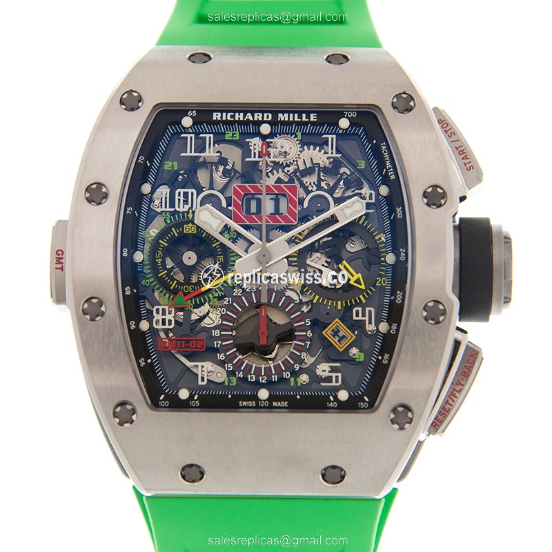 Exquisite Richard Mille RM11-02 Replica in Black Dial & Titanium Case, Automatic Movement Watch