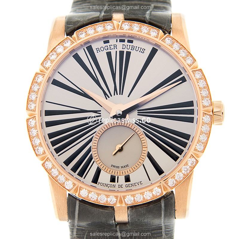 Exquisite Roger Dubuis RDDBEX0275 Excalibur Replica in 18kt Rose Gold, Automatic Movement, and