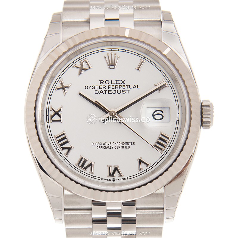 Exquisite Rolex 126234-0025 DATEJUST Replica in White Gold & Stainless Steel with Automatic