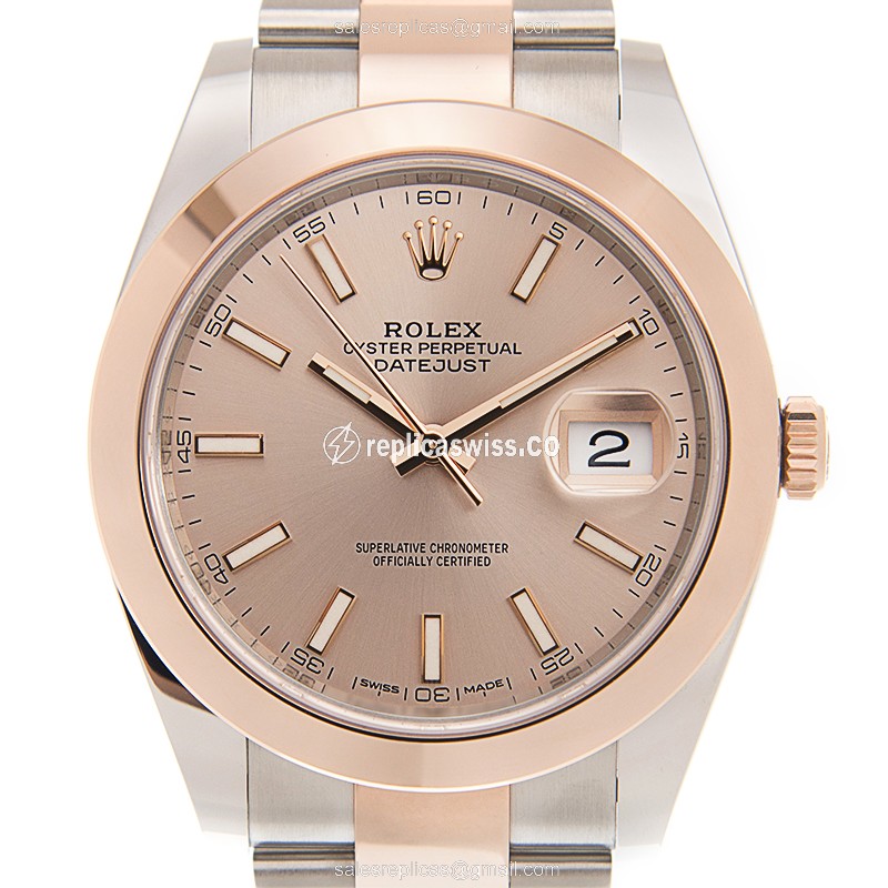 Exquisite Rolex 126301 DATEJUST Replica in Brown Dial & 18kt Steel for Sophisticated Timekeeping