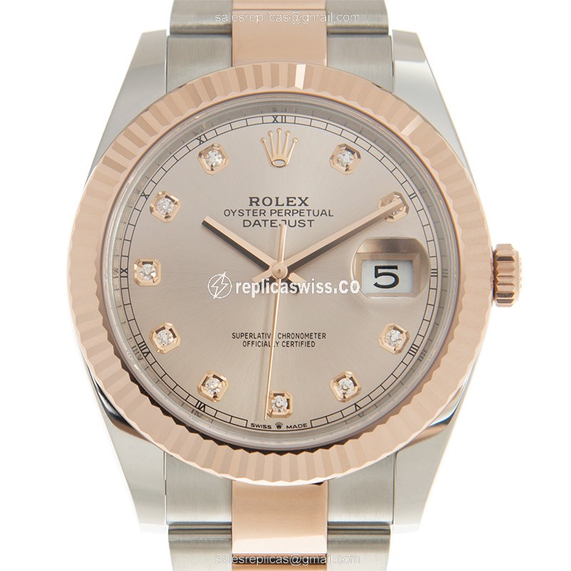 Exquisite Rolex 126331-0007 Datejust Replica | Automatic Movement | Pink Dial | 18kt Gold Case &