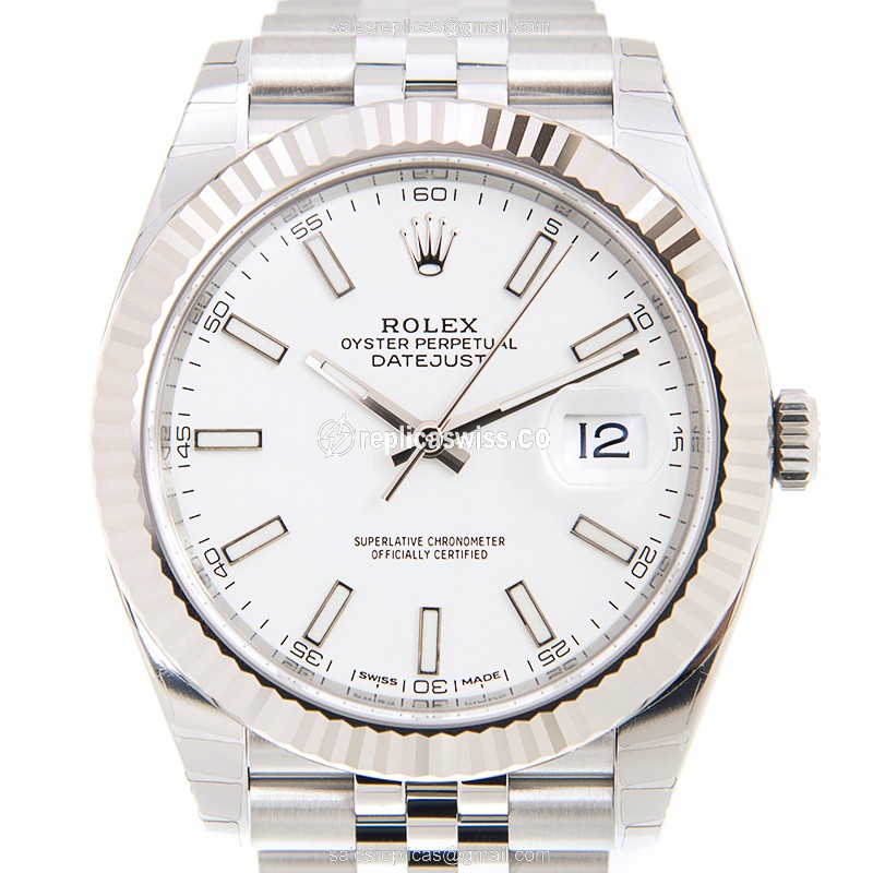 Exquisite Rolex DATEJUST 126334-0010 Replica in 18kt White Gold & Stainless Steel, Automatic