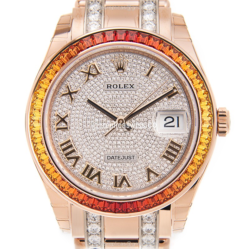 Exquisite Rolex Datejust Replica in 18kt Gold & Silver, Automatic Movement & Diamond Accents Watch