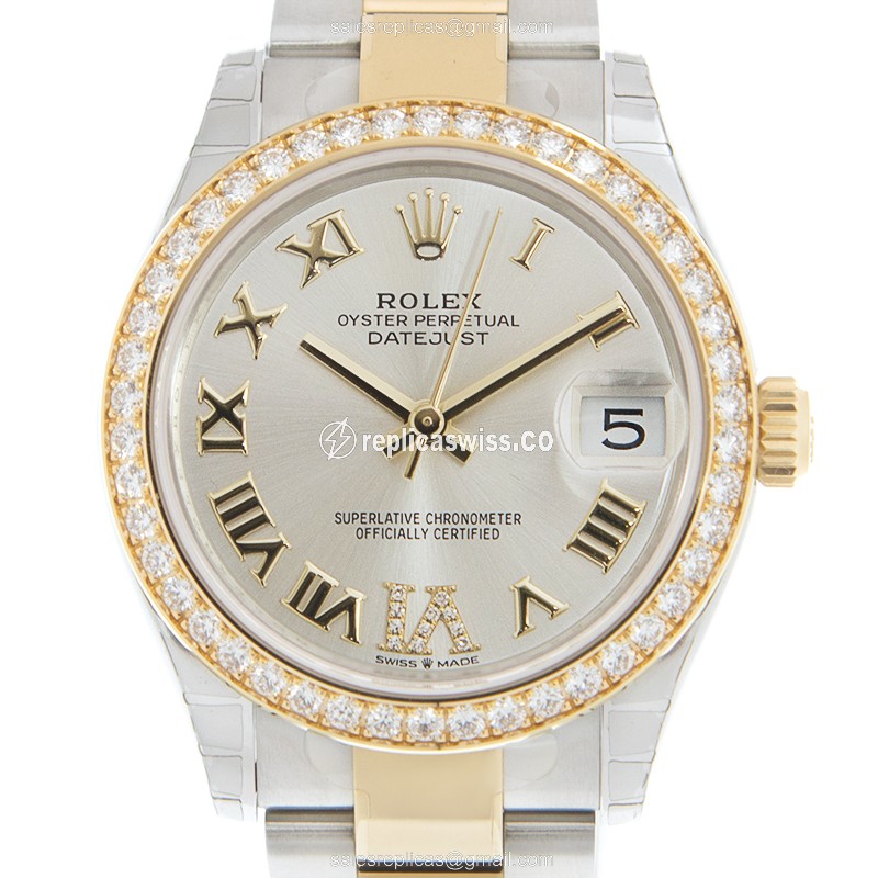 Exquisite Rolex DATEJUST Replica in 18kt Steel & Silver Dial, Automatic Movement Watch