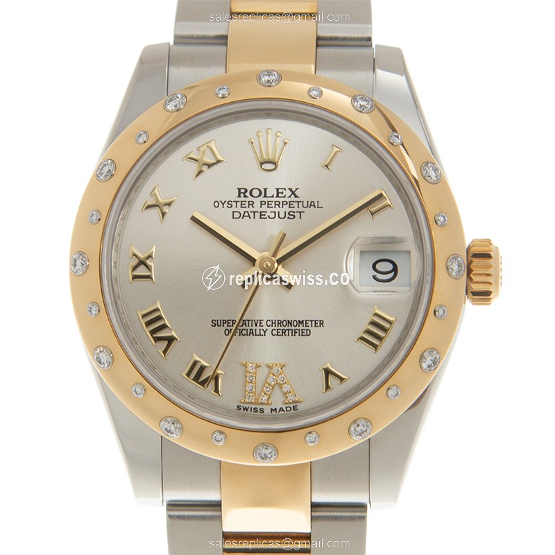 Exquisite Rolex Lady Datejust Replica in 18kt Steel Case & Silver Dial | Automatic Movement Watch