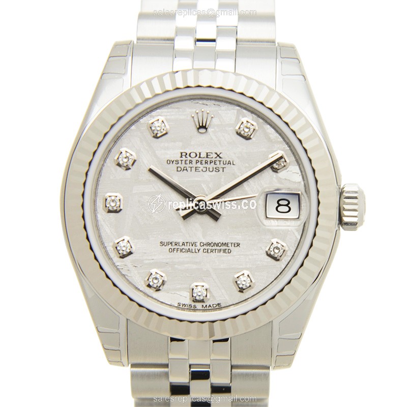 Exquisite Rolex Lady Datejust Replica in Silver Dial & Steel Case, Automatic Movement Watch
