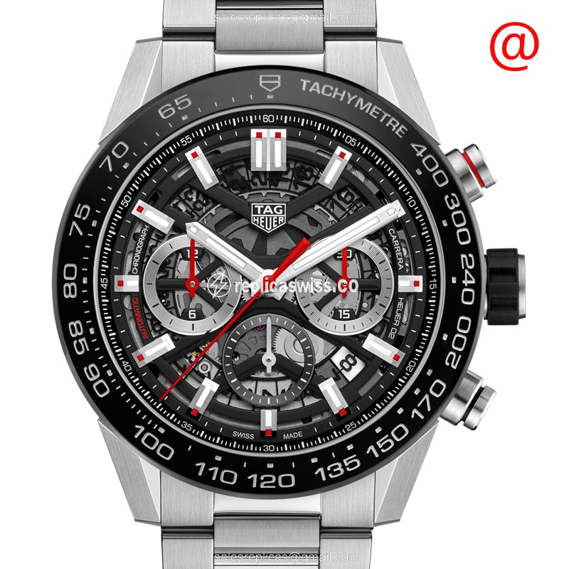 Exquisite Tag Heuer Carrera Automatic Replica in Black Dial & Stainless Steel Case Watch
