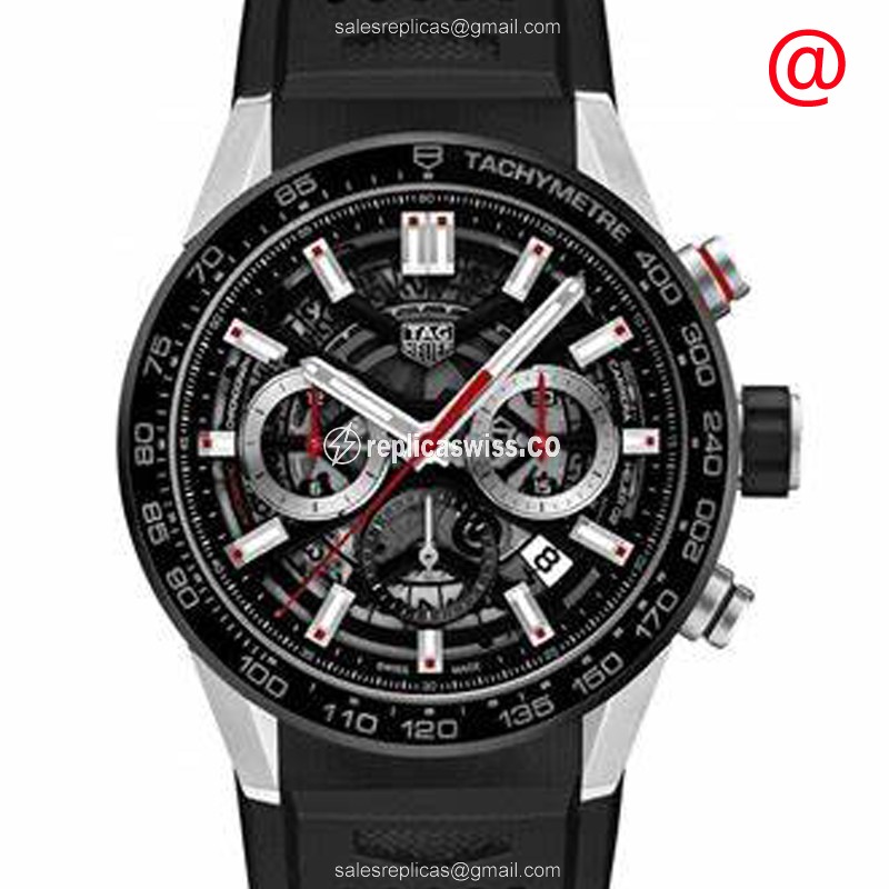 Exquisite Tag Heuer Carrera Automatic Replica in Black Dial Steel Case Watch