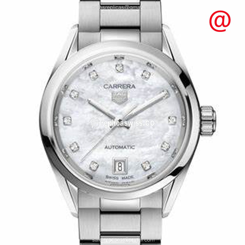Exquisite Tag Heuer Carrera Automatic Replica, Sleek Stainless Steel Case, White Dial Elegance Watch