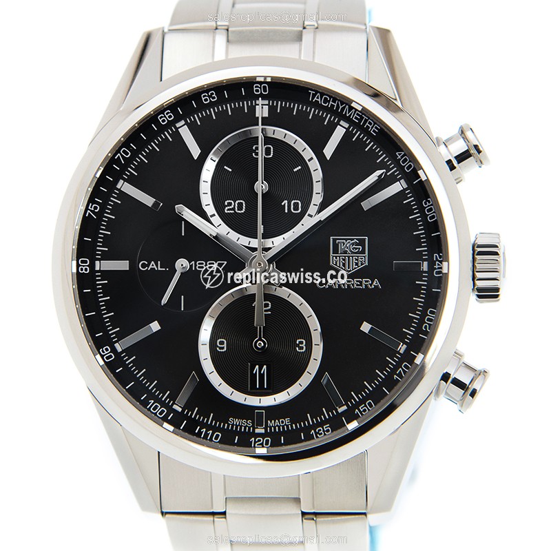 Exquisite Tag Heuer Carrera CAR2110-BA0724 Replica with Automatic Movement Stainless Steel Case