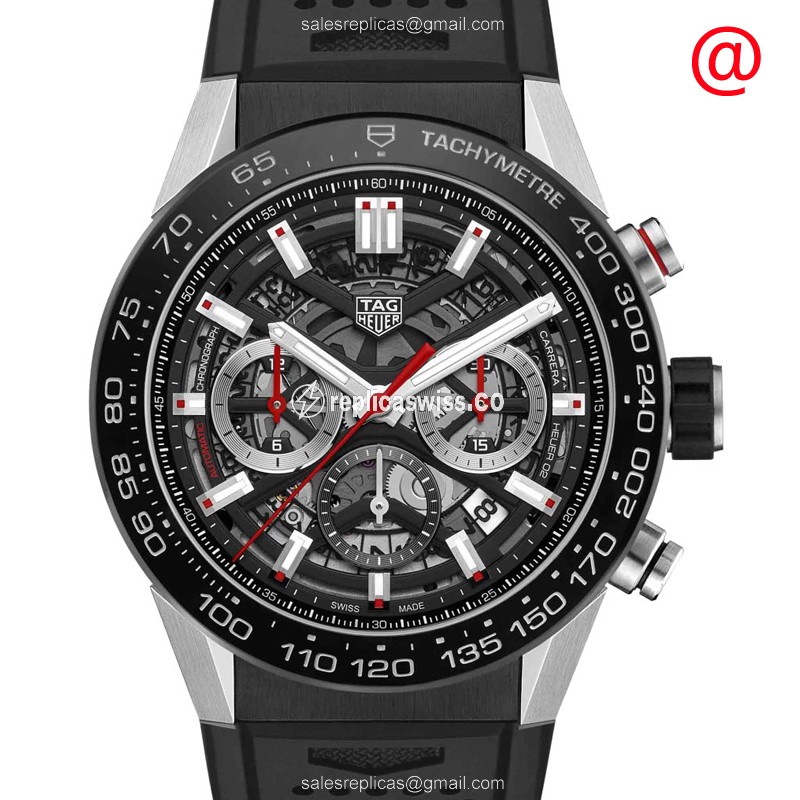 Exquisite Tag Heuer Carrera Replica in Black Ceramic with Automatic Movement Steel Case Watch