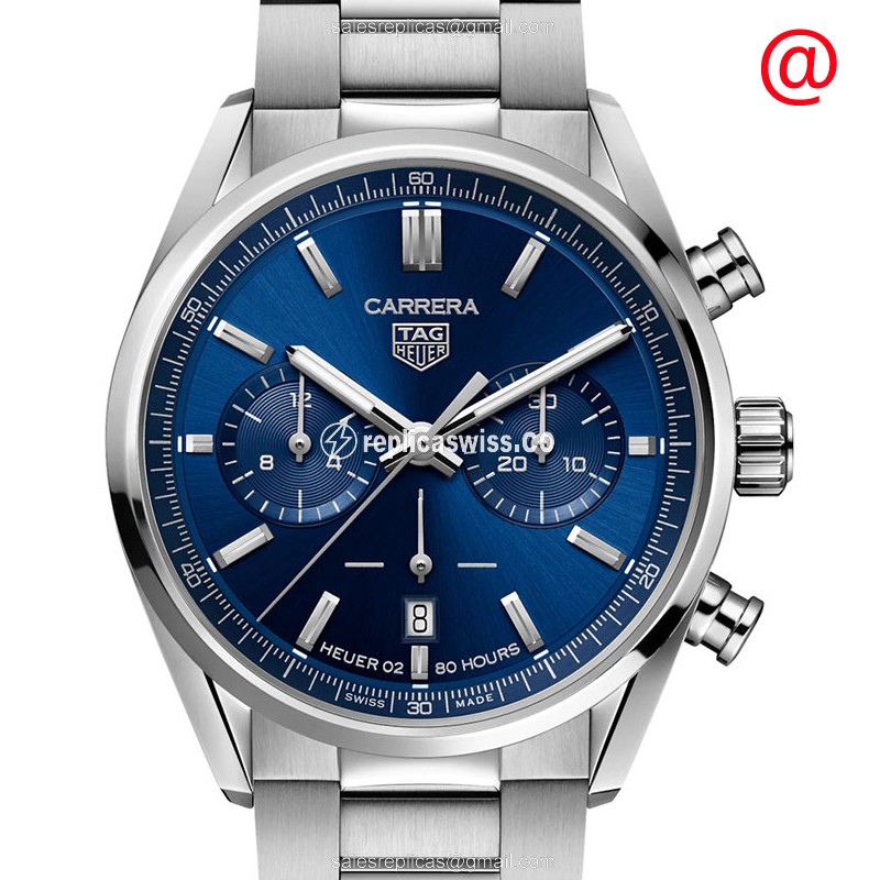 Exquisite Tag Heuer Carrera Replica in Stainless Steel & Blue Dial, Automatic Movement Watch