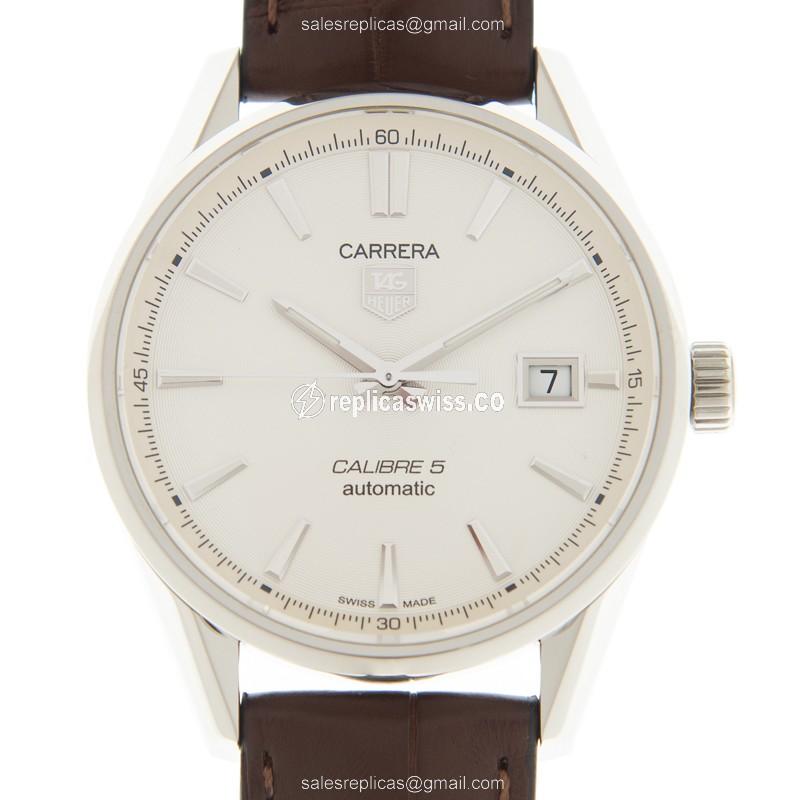 Exquisite Tag Heuer Carrera Replica with Automatic Movement White Dial, Crafted in Stainless