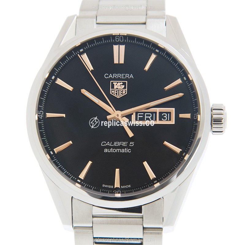 Exquisite Tag Heuer Carrera WAR201C.BA0723 Replica with Automatic Movement Black Dial on