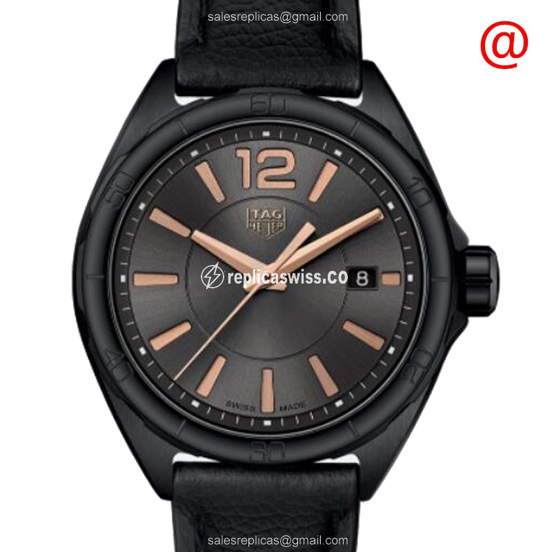 Exquisite Tag Heuer Formula 1 Replica in Stainless Steel with Gray Dial Leather Strap Watch