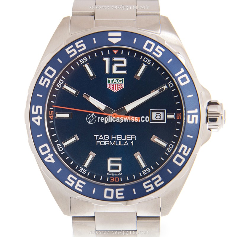 Exquisite Tag Heuer Formula 1 Replica with Blue Dial Stainless Steel Case & Band Watch