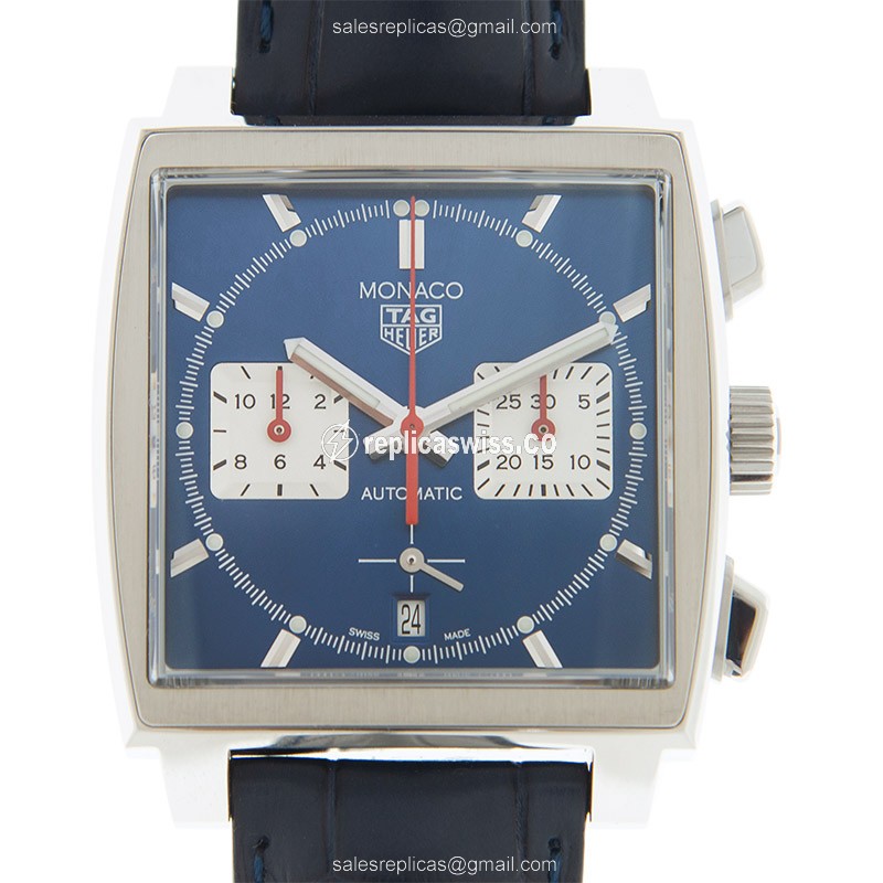 Exquisite Tag Heuer Manaco Replica in Stainless Steel, Automatic Movement, Blue Dial Watch