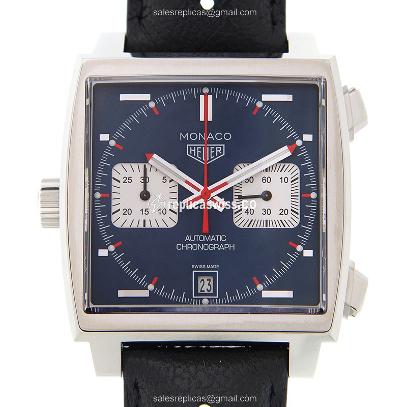 Exquisite Tag Heuer Manaco Replica in Stainless Steel & Blue Dial, Automatic Movement Watch