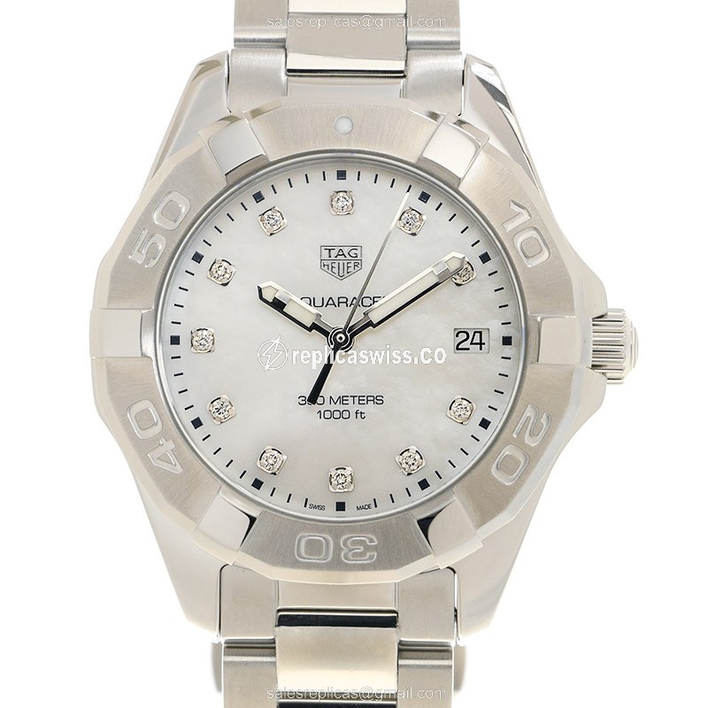 Exquisite Tag Heuer WBD131B.BA0748 AQUARACER Quartz Replica with White Dial Stainless Steel