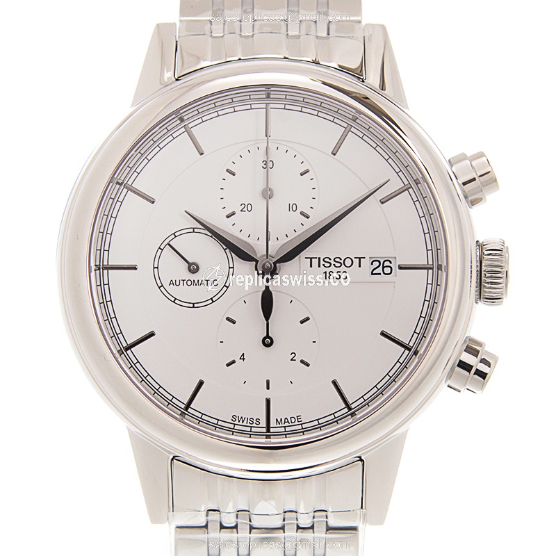 Exquisite Tissot T-Classic Automatic Watch, White Dial, Steel Case & Band