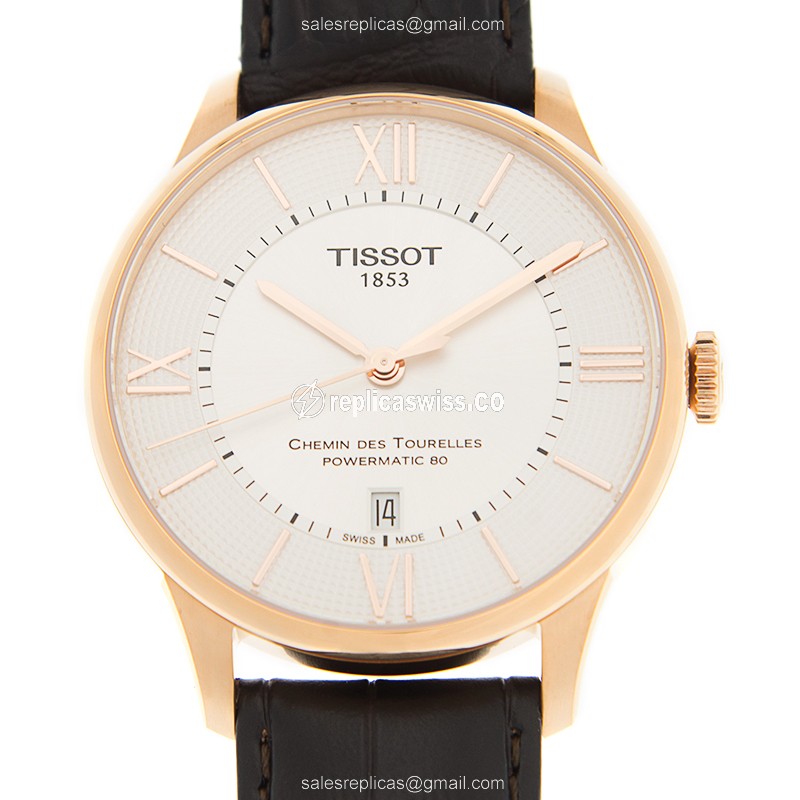 Exquisite Tissot T-CLASSIC Replica in 18kt Rose Gold | Automatic Movement & Silver Dial Watch