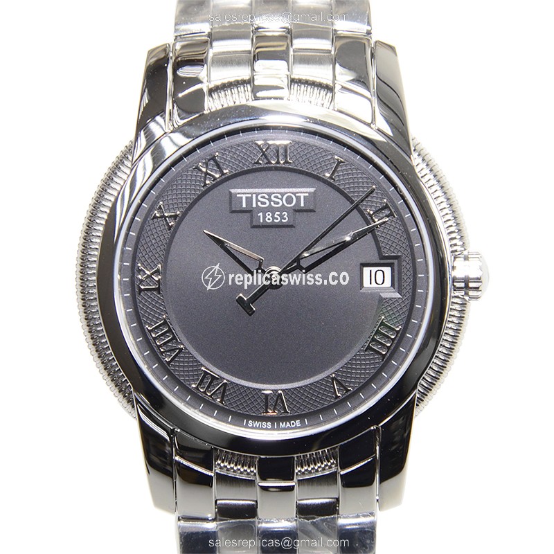 Exquisite Tissot T-Classic Replica with Black Dial Stainless Steel Case Watch